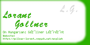 lorant gollner business card